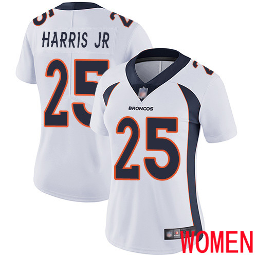 Women Denver Broncos 25 Chris Harris Jr White Vapor Untouchable Limited Player Football NFL Jersey